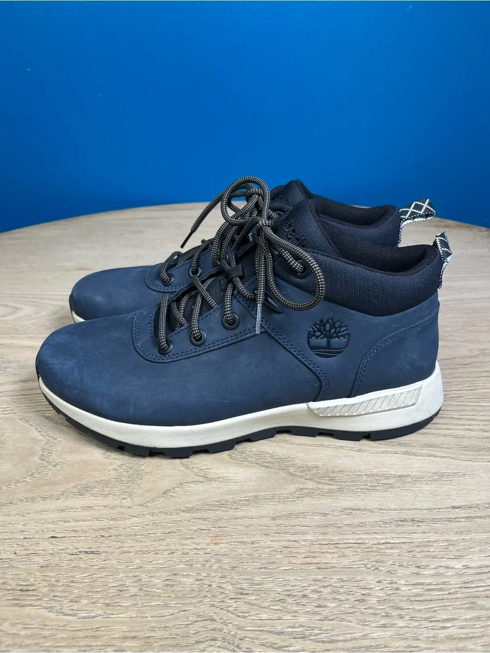Timberland Men's Sprint Basic Lace Up Mid Top Sneakers Hiking Boot Navy Size 7